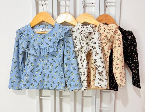 Remera Manga Larga  con Volado en el Pechode Beba