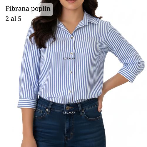 Camisa 3/4 Rayado