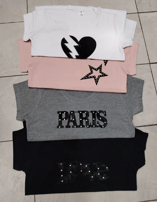 Remera Aplique Dama