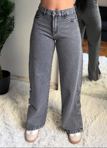 Jean Wide Leg Gris - Miniatura 3