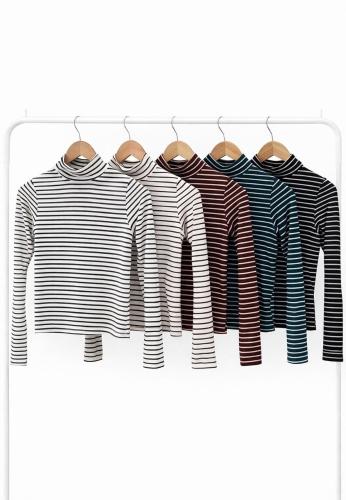 Remera Media Polera Rayada