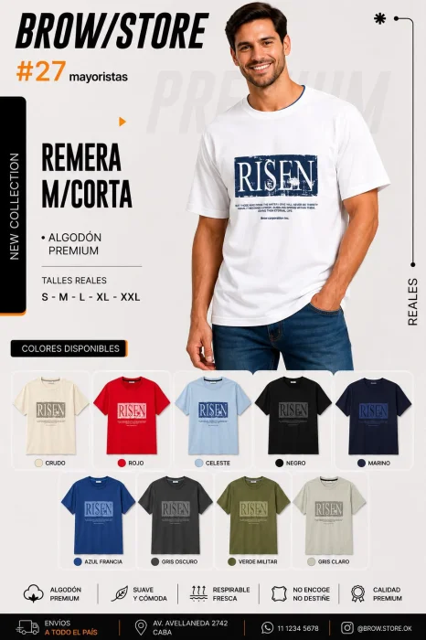 Remera Jersey Peinado Premium