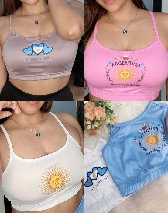 Tops Arg.tela Set Poliéster