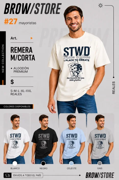 Remera Jersey Peinado Premium
