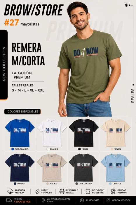 Remera Jersey Peinado Premium