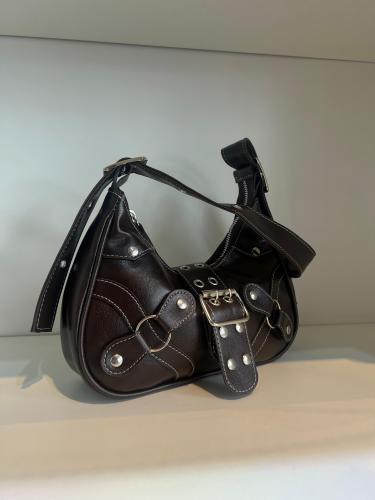 Cartera Mini Bag Baguette Marrón Chocolate - Miniatura 2