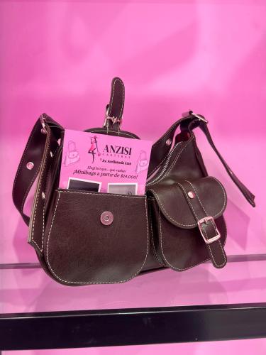 Cartera Mini Bag Baguette Marrón Chocolate - Miniatura 3