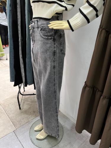 Jeans Wide Leg Gris Nevado - Miniatura 2
