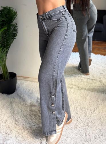 Jean Wide Leg Gris - Miniatura 3