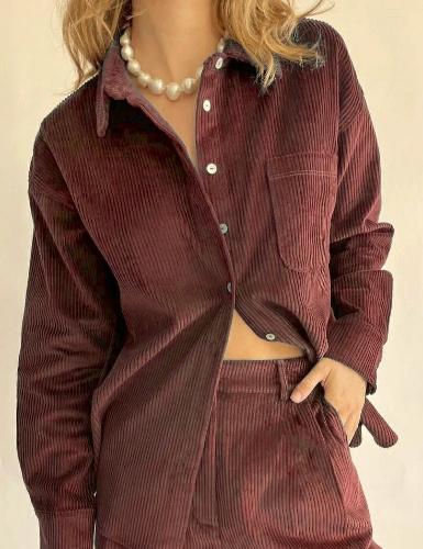 Palazo Sastrero y Camisaco Corderoy Conjunto