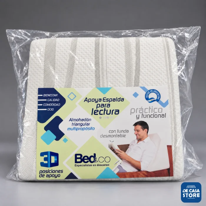 Almohada Triangular Apoya Espalda Multipropósito 50x30x30 Cm 3d Bed & Co