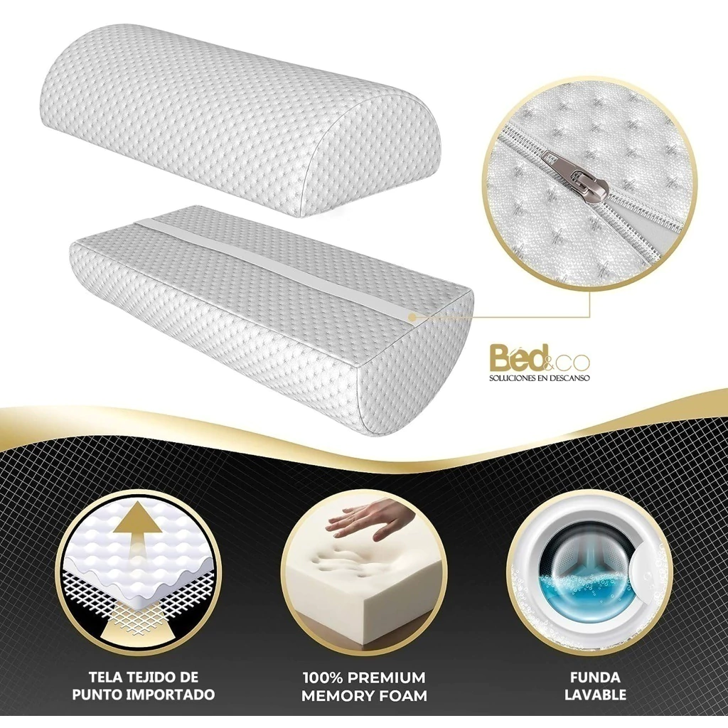 Medio Cilindro Confort 360 | Memory Foam + Soporte Multipropósito + Funda Lavable - Almohada%20medio%20cilindro%202.jpg
