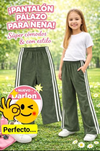 Pantalones Palazos para Nenas en Darlon del 6 al 16 en Varios  Colores - Miniatura 2