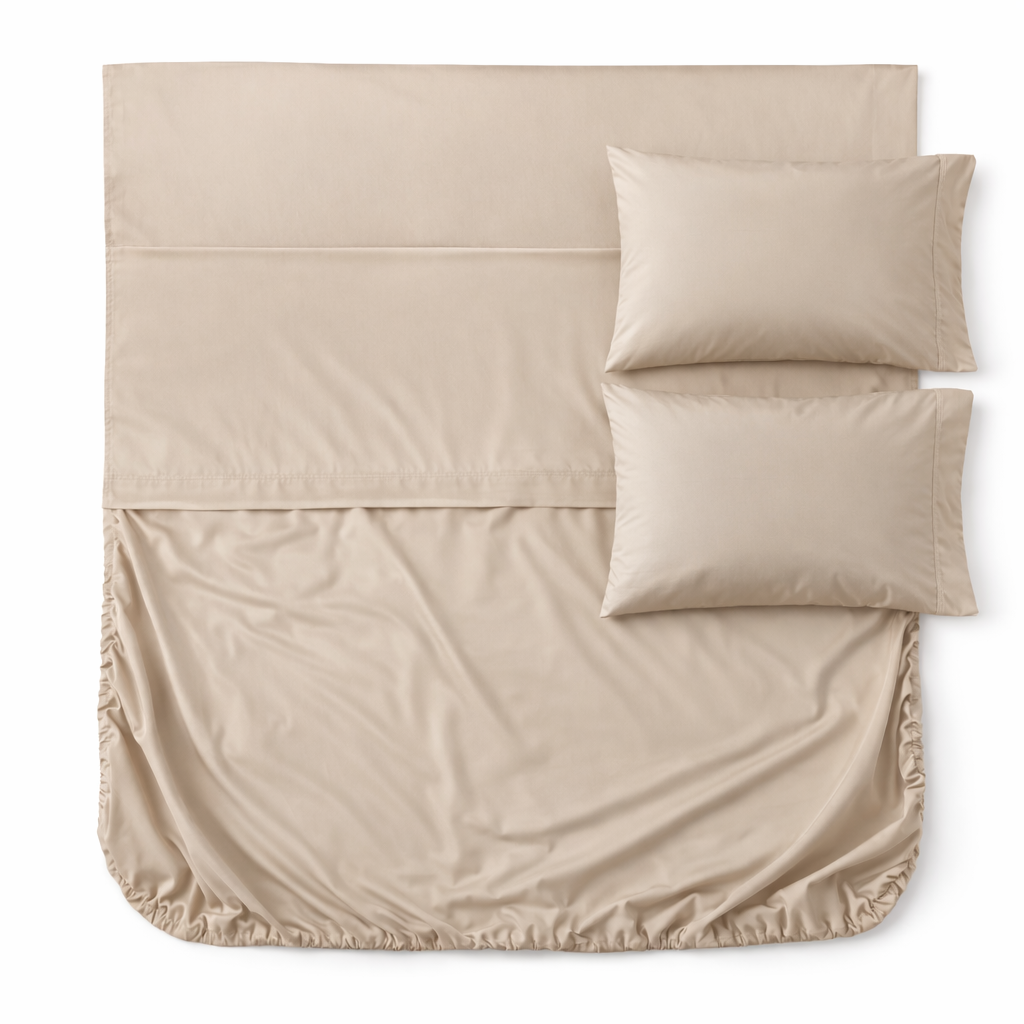 Juego de Sábanas King Size Arcoiris - Beige - 100% Algodon Premium 300 Hilos - Satén - BEI%206.png
