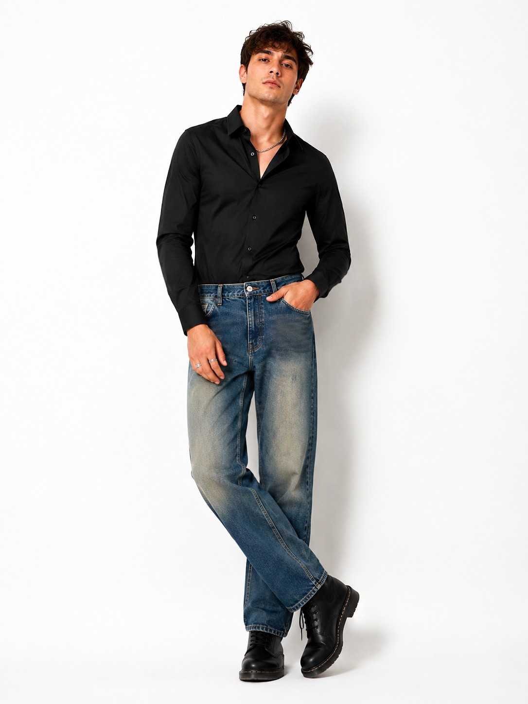 Jean Clásico Hombre Pantalon Ancho Denim Caballero Moda 2000's Hotsale Mayoristas - Imagen 3