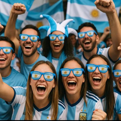 Anteojos Argentina Celeste y Negro