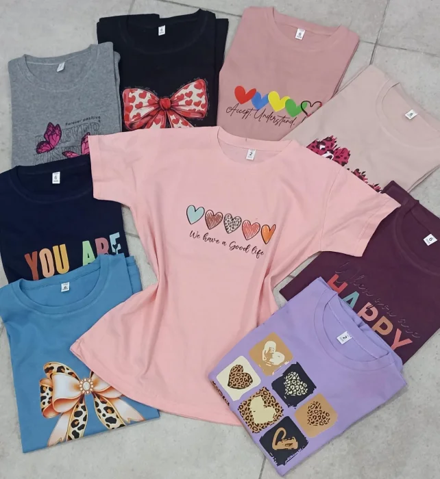 Remera Semipeinado Estampado Dama