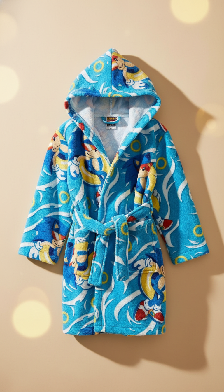Bata de Baño con Capucha Piñata | Sonic | - Whisk_c04364b0e43d42b88c64d30bea51d975dr.png