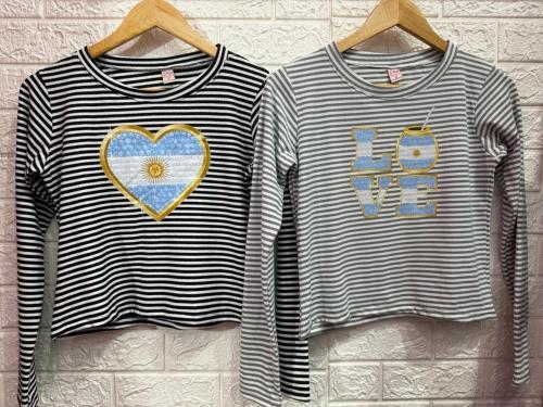 Remera Juvenil Lanilla/ Rayalla - Miniatura 2