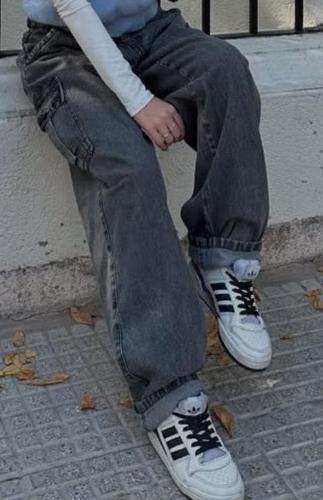 Jeans Baggy Unisex Óxido Azul Gris - Miniatura 3