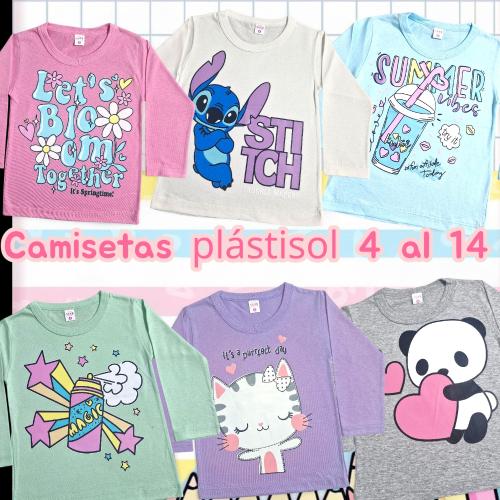 Camisetas Nena  Estampado Plástisol