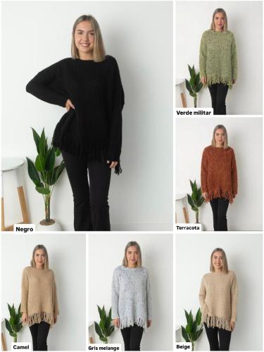 Sweater con Flecos