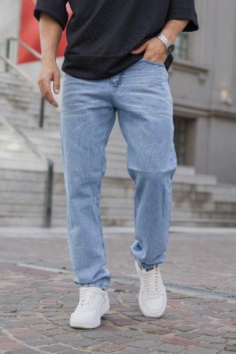 Pantalon Mom Celeste con Bigote - Miniatura 2