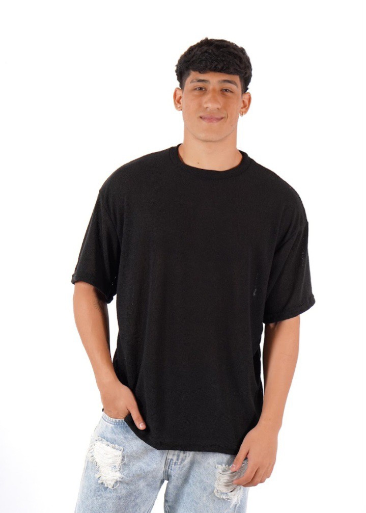 Remera Tejida Lisa Oversize - Imagen 3