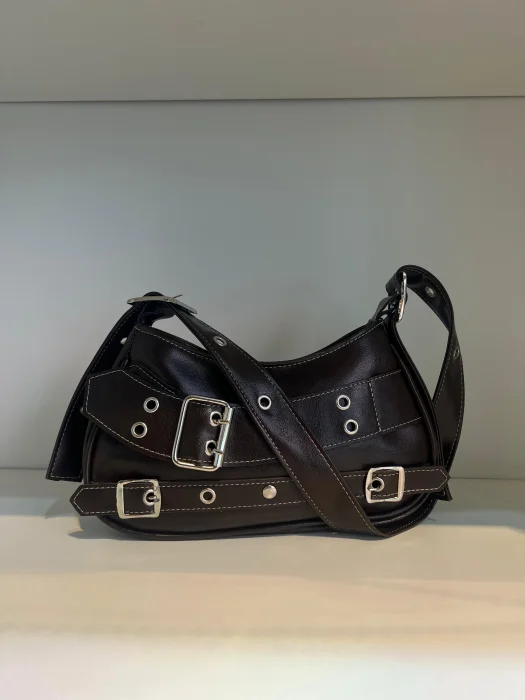 Mini Bag Marrón Chocolate Cartera Baguette