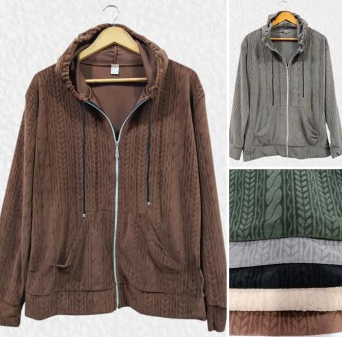 Campera Plush Trenzado Talles Grandes