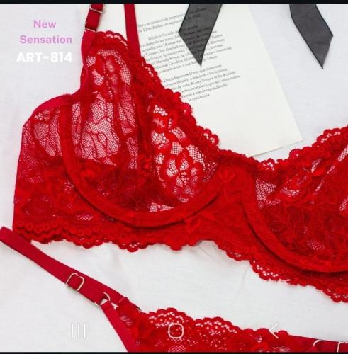 Conjunto Bralette con Aro de Encaje - Miniatura 2
