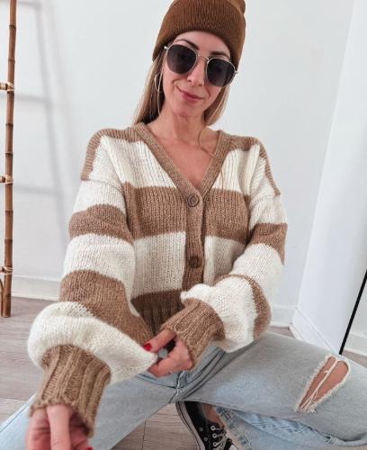 Cardigan Rayado Lana - Miniatura 2