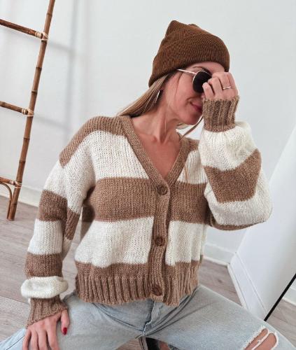 Cardigan Rayado Lana - Miniatura 3