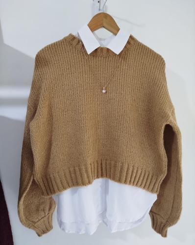 Sweater Liso Lana Frizada