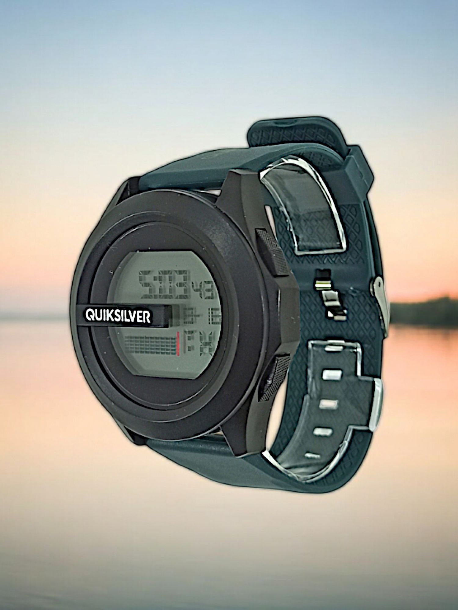 Reloj Digital de Hombre con Malla de Silicona Q-u-i-q-s - Imagen 1