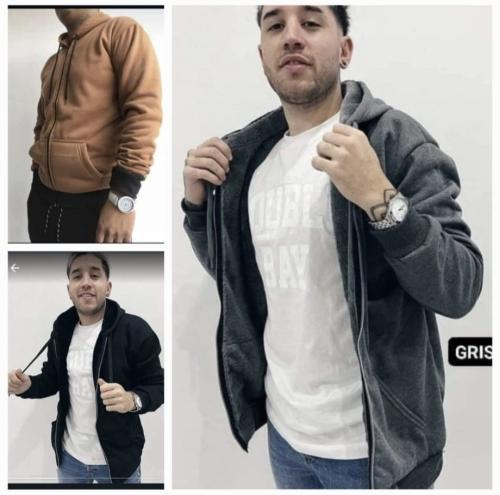 Campera Jersey C/piel Talle Especial Hombre