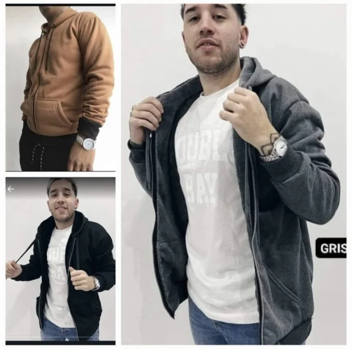 Campera Jersey C/piel Talle Especial Hombre
