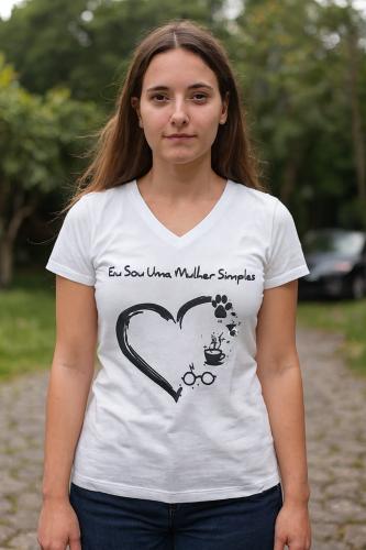 Remera Algodon Estampadas Cuello V - Miniatura 5