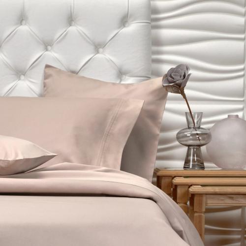 Juego de Sábanas Beige Queen Size Danubio 600 Hilos 100% Algodón Egipcio - Miniatura 2