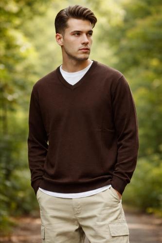Sweater Cuello V Bremer Importado ( N  )