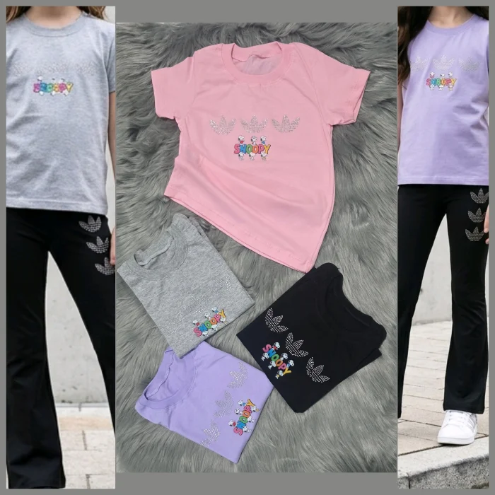 Remeras de Algodon con Brillos de Nena