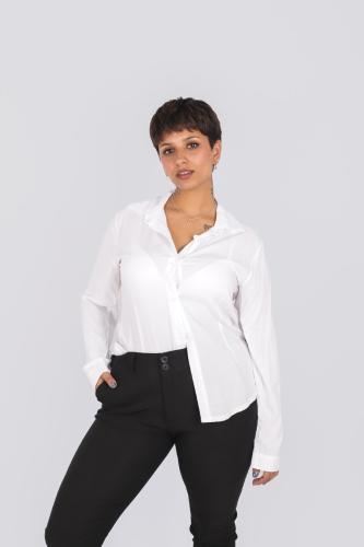 Camisa Fibrana con Poplin ,mangas/largas