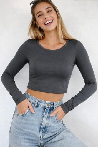 Camiseta Crop Gamuzada - Miniatura 2