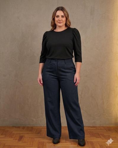 Pantalón Wide Leg de Bengalina - Miniatura 4