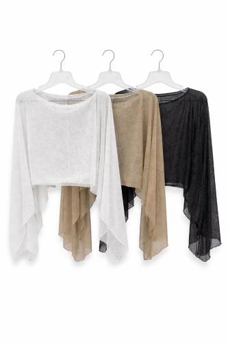 Poncho Tejido de Lurex Met - Miniatura 2