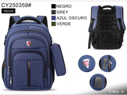 Mochilas Premium con Cable Usb y Código de Seguridad Super Reforzada - Miniatura 2