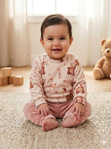 Conjunto Buzo Estampado y Pantalon Plush