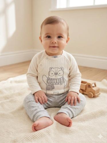Conjunto Remera Manga Larga y Pantalon Frisado - Miniatura 1