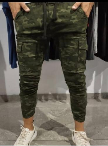 Pantalon Cargo de Gabardina Hombre - Miniatura 3