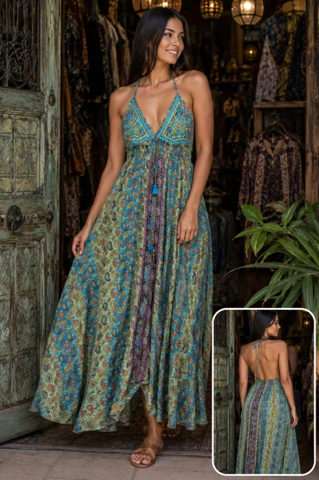 Vestido Bohemio Espejos